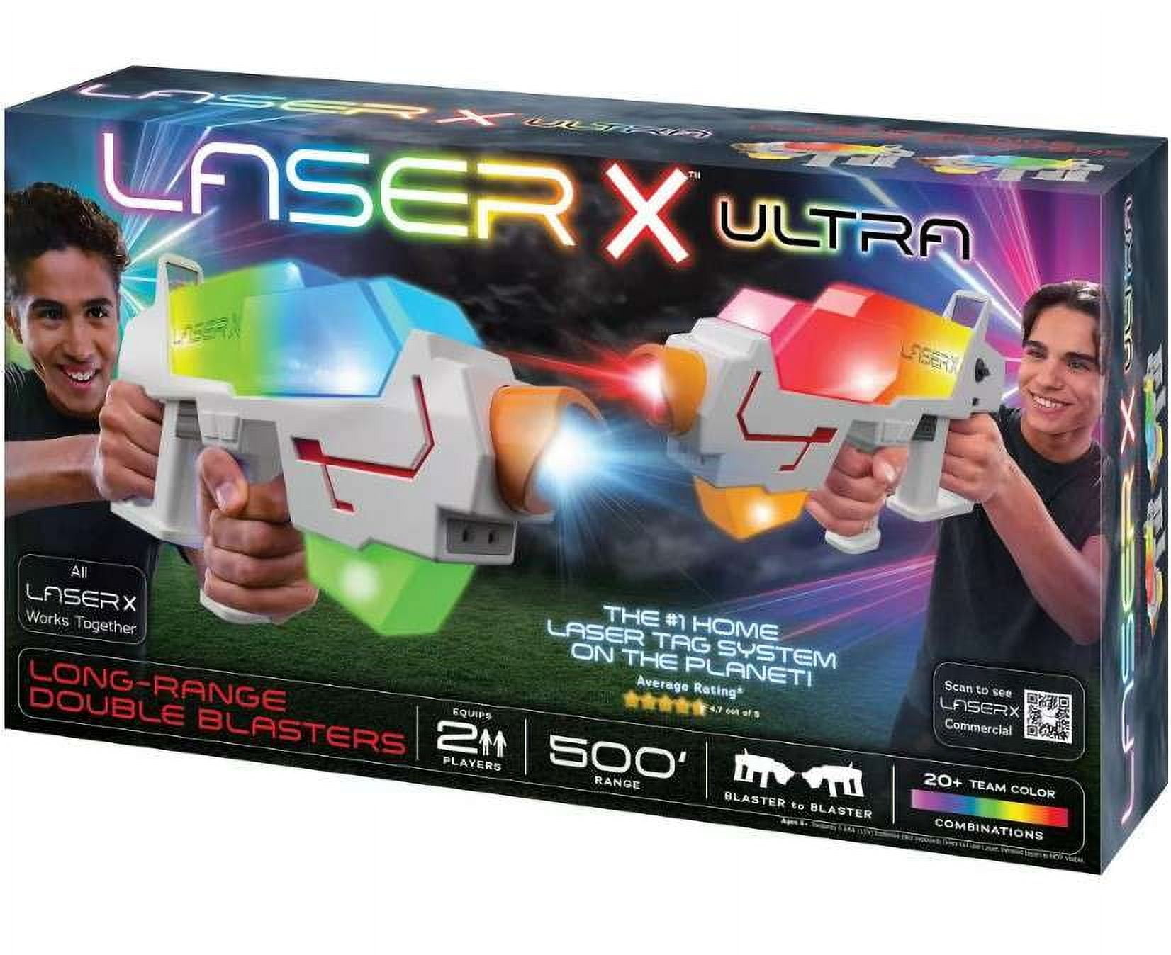 Laser X Micro Blasters Battle Pack, 4-Player Laser Tag Set