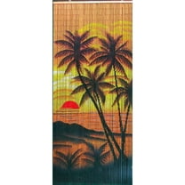 Beaded Doorway Curtains Bead Strands For Living Room Bedroom Door Kitchen Handmade Japanese 125 Strings Vintage Divider Painted Art Sunset