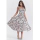 thumbnail image 2 of Print Bustier Sundress Women's Floral Print Sleeveless Ruched Bust Split Thigh Boho Midi Dress!ZZ28, 2 of 5