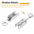 thumbnail image 4 of 200 Pcs Fold Over Cord Ends, 8.1x1.2mm Ribbon Crimp Ends Cap, Clasp Tips for Leather Craft Making Diy (Silver), 4 of 6