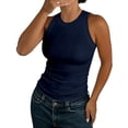 thumbnail image 2 of Womens Summer Sleeveless Tank Top Casual Ribbed Racerback Basic Thick Strap Shirts Tops, 2 of 5