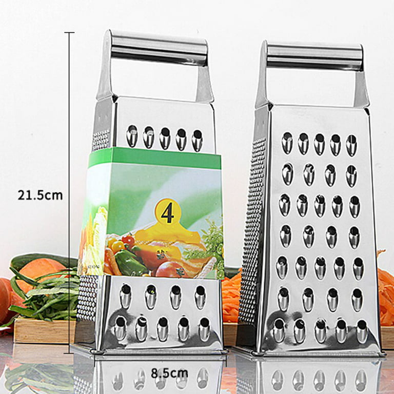 Cheese Grater With Handle, Stainless Steel With 3 Sides, Hand-crank Graters  Professional Box Grater For Parmesan Cheese, Vegetables, Ginger, Vertical  Stainless Steel Cone Graters, Kitchen Stuff, Clearance - Temu