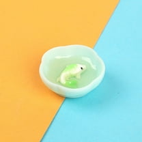 HONMEET Miniature Resin Fish Bowl Decor for Doll House Accessories and Mini House Supply 16pcs Mixed Color