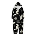 thumbnail image 2 of Family Halloween Pjs Matching Sets Halloween Print Long Sleeve Zippered One Piece Pajama Hooded Jumpsuit Winter Halloween Pjs Family Set, 2 of 4