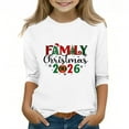 thumbnail image 1 of YUNAFFT Garçons & Filles Imprimé de Noël Coupe Ample 3-12 Ans T-Shirt Col Rond Extensible en Coton Manches Longues, 1 of 3