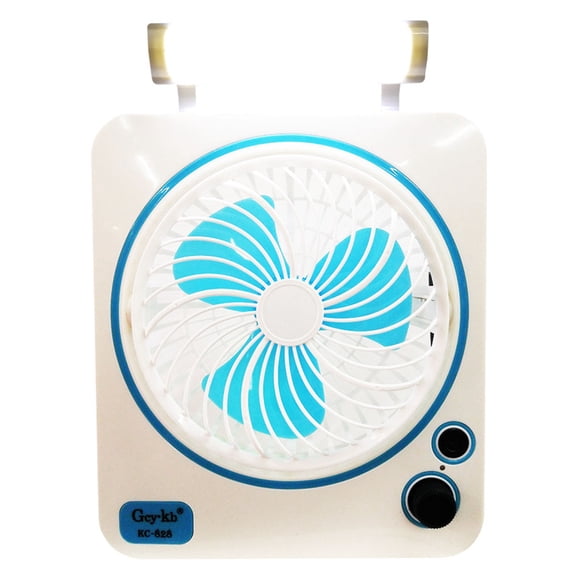Ventilador de Escritorio Importacion Recargable Con Luz Led Azul