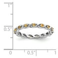 thumbnail image 5 of Sterling Silver Stackable Expressions Citrine Braided & Twisted Ring Size 9, 5 of 5