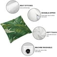 thumbnail image 6 of nygtbtfer  Throw Pillow Cover Banana Leaves  Fashion Fresh Nature Tropical Tree Green Square Pillow Case Cushion Cover for Father's Day Home Car Decorative  Linen White, 6 of 7