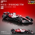 thumbnail image 2 of Bburago 1:43 2022 Alfa Romeo F1 Formula Racing Team C42 #24 Guanyu Zhou #77 Valtteri Bottas Alloy Car Model Collection Kids Toys, 2 of 4
