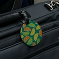 thumbnail image 5 of Citrus Lemon Lime Orange Slices Pattern Round Leather Luggage Card Suitcase Carry-On ID Tag, 5 of 7