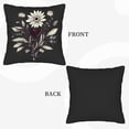 thumbnail image 6 of Set of 2 18x18in Throw Pillow Covers - Elegant Floral Design with Sunflowers & Heart Perfect for Couch Bed or Car Decor, 6 of 8