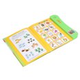 thumbnail image 3 of Libro electrónico con sonido para niños, juguete educativo para aprender números, animales, frutas y español, color verde, 3 of 14