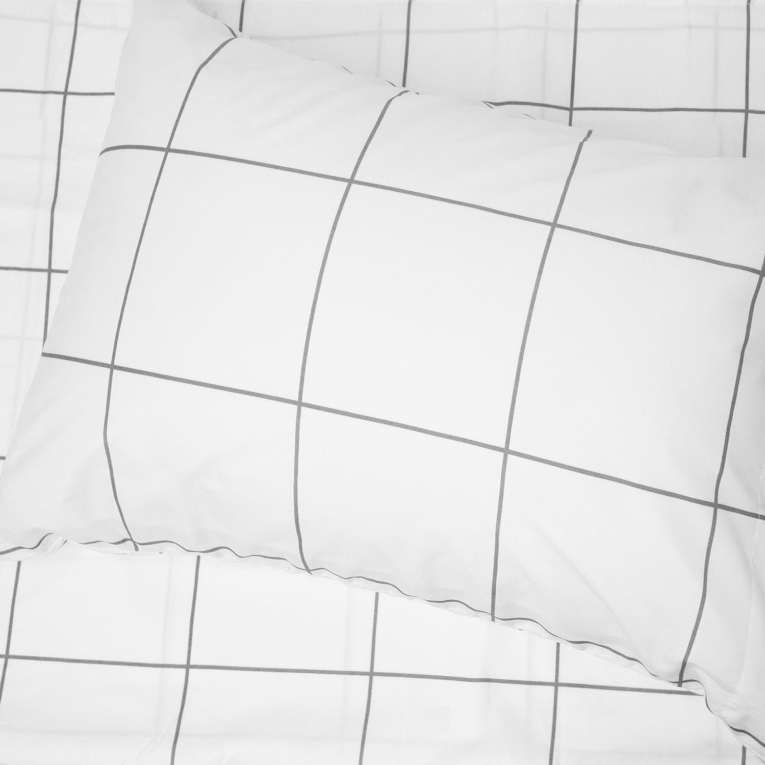 Sweet Home Collection Extra Soft Deep Pocket Window Pane Bedroom Sheet Set - White, California King