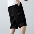 thumbnail image 5 of Fnnxeal Mens Summer Cargo Shorts, Relaxed Fit Outdoor with Pockets Big and Tall Shorts Carpenter Shorts for Men Black Casual Pants XL, 5 of 9