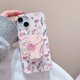 thumbnail image 4 of Funda de teléfono con diseño de conejo floral rosa compatible con iPhone 13 Pro, bonita funda de dibujos animados de conejo coreano 3D con soporte para mujeres y niñas., 4 of 8
