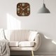 thumbnail image 5 of Reloj de pared luminoso creativo de con decoración de , relojes nocturnos que no hacen tictac, funcionan con pis, briln en BrownFunda Numeral perfecl reloj de pared silencioso, 5 of 8