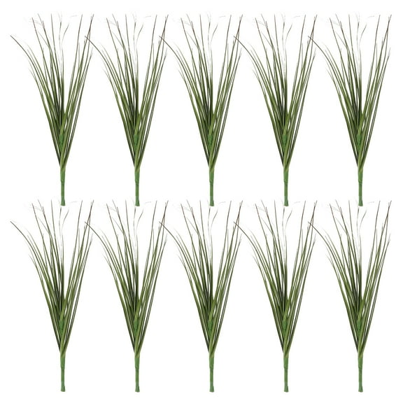 Pingxizhi Artificial Plants Shrubs 10Pcs Fake Wheat Grass Outdoor Greenery Tall Grass Stems Plastic Flowers Shrubs for Home Decor Indoor Green