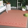 thumbnail image 2 of Safavieh Courtyard Naomi Geometric Indoor/Outdoor Area Rug, Beige/Red, 2' x 3'7", 2 of 14