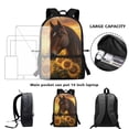 thumbnail image 6 of Uorisanigo 17 inch Sunflower Horse School Backpack for Kids 5-12 Year, Preschool Casual Daypack Elementary School Bag Kindergarten Travel Bags with Padded Straps, 6 of 6
