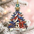 thumbnail image 5 of 250th Anniversary Christmas Ornament,Patriotic 2D Acrylic Keepsake for Christmas Tree,Car,Home Wall Commemorative Holiday Decoration(A), 5 of 6