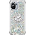 thumbnail image 2 of for Xiaomi Mi 11 5G Case, Creativity Clear Quicksand Glitter Flowing Liquid Floating Soft TPU Case w/Stand Bling Diamond Sparkle Phone Cover for Xiaomi Mi 11 5G  Silver, 2 of 14