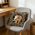 thumbnail image 4 of CaiYueKe Vintage Bohemian Elephants Series Pillow Cover Decorative Throw Pillowcase for Sofa Living Room Bedroom Home Decor Accent Cushion Polyester Fabric Soft Glossy Digital Print Modern Boho Chic, 4 of 7