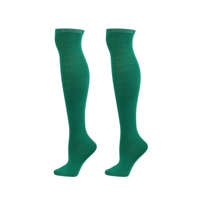 Mialoley Men Football Socks, Knitting Solid Color Knee-High Tube Elastic Sports Adult Male Long Socks