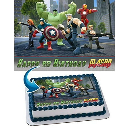Lego Marvel S Super Heroes Avengers Edible Cake Topper