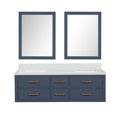 thumbnail image 3 of Tuckerton 60 in W x 22 in D Blue Double Bath Vanity, White Quartz Top and 28 in Mirrors, 3 of 11