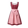 thumbnail image 4 of Tisuna Girl'S Dresses Short Sleeve Square Neck Striped Dress Teen Kids Festival Party Comfort Fit Dresses Size 11-12 Years, 4 of 5