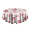thumbnail image 5 of Pioneer Flower Floral Print Pattern Round Tablecloth 60"x60",Wrinkle Wipeable Table Cloth for Kitchen Dining Room Picnic Patio Party, 5 of 6
