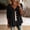 Black, variant on Women's Eyelet Embroidery Cardigan 3/4 Sleeve Cotton Linen Blend Button Down Loose Coat for Summer Spring & Fall