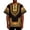 Gold@GC@, variant on CONZONE Mens T-Shirts Short Sleeve T Shirts for Men Casual Crew Neck Retro African Print Lightweight Tees Soft Cozy Athletic Tops