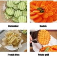 thumbnail image 5 of Cortador de patatas ondulado de acero inoxidable para patatas, arrugas, patatas fritas y frutas, hoja de verduras con borde ondulado para verduras, patatas, cebollas, 5 of 5