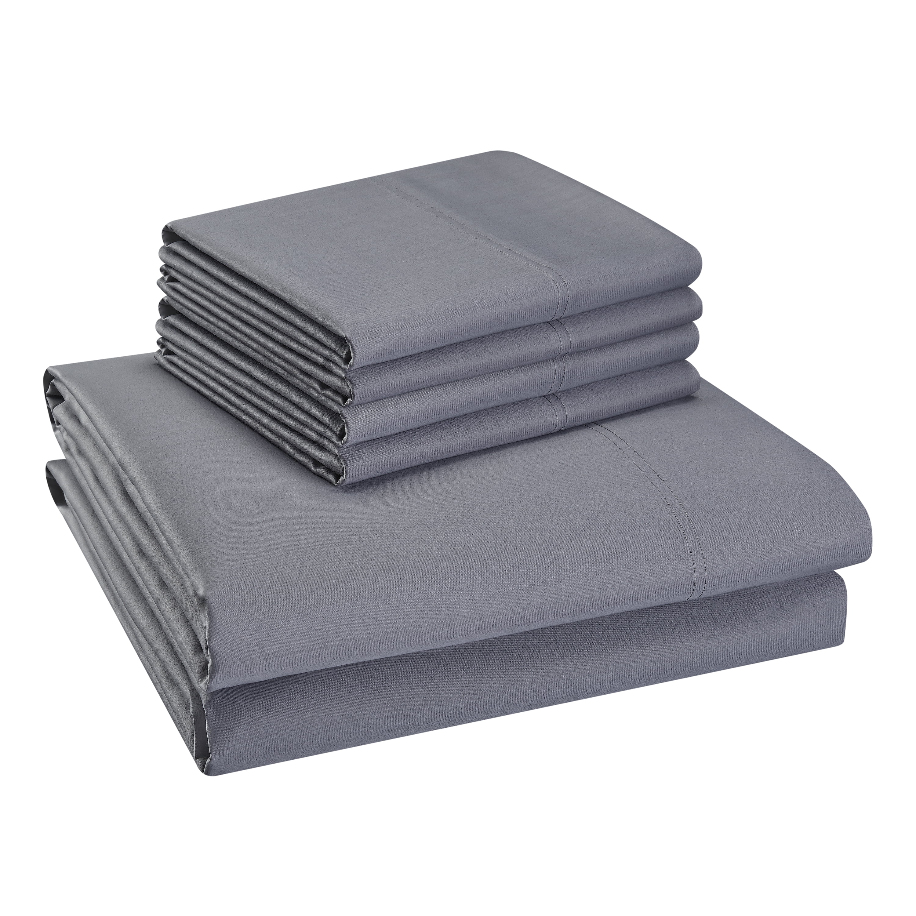 400 TC 100/% Cotton Sateen White Hotel Collection Value Pack of 4 Queen Flat Sheets