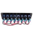 thumbnail image 1 of Toggle On Off Switch, DC12V-24V Wear  8 Gang Lights Control Switch Panel 20A Rated Current  For Motorcycle, 1 of 8