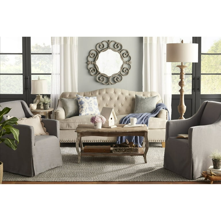 Francoise Solid Wood Coffee Table with Storage Clearance Floor