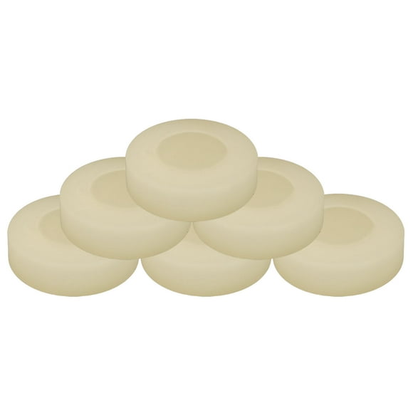 COMPUKAS Ice Hockey Pucks 6Pcs White PVC for Competitive Play and Skill Enhancement in Hockey Gear