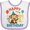 White and Lavender, variant on Inktastic Happy 1st Birthday Monkey Party Theme Boys or Girls Baby Bib