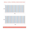 thumbnail image 6 of Light Blue Grey Stripe Yoga Towel for Hot Yoga Non Slip, Modern Farmhouse Vertical Striped Yoga Mat Towel Absorbent Yoga Sweat Towels Microfiber Hot Yoga Blanket for Bikram Pilates 26"x70", 6 of 7