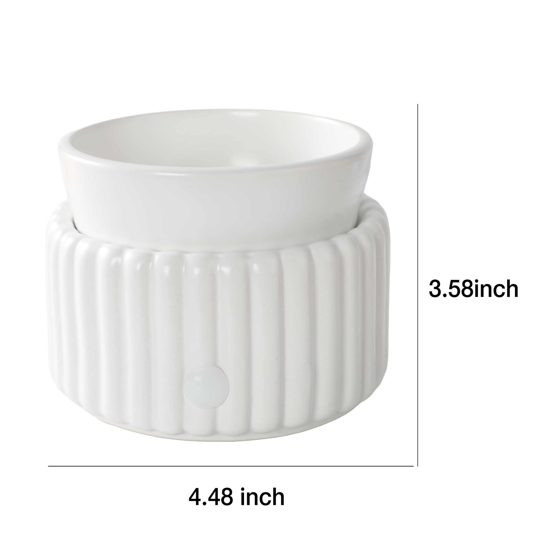 Mainstays Ribbed Ceramic Fragrance Wax Melt Warmer, Artic White
