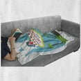 thumbnail image 6 of Las Vegas Soft Flannel Fleece Throw Blanket, Cartoon Limo and City Sign with Famous Architecture Silhouettes in Background, Cozy Plush for Indoor and Outdoor Use, 60" x 80", Multicolor, by Ambesonne, 6 of 6