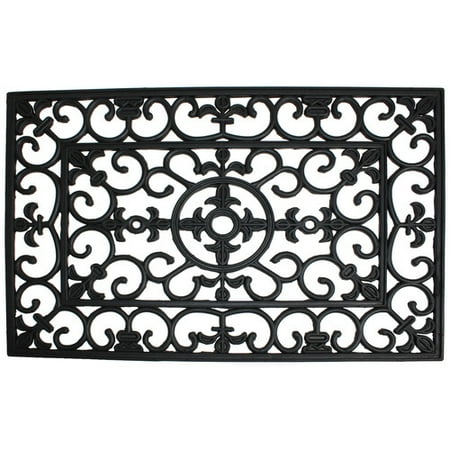 J M Home Fashions Rubber Wrought Iron Doormat