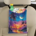 thumbnail image 5 of Yuyamidu Sunset Car Garbage Bag Coconut Tree Auto Trash Bags Reusable Automobile Waste Basket Holder Accessories SUV Truck Sedan Interior Decoration, 5 of 7