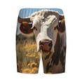 thumbnail image 2 of Lsque Countryside Flower Cow Mens Sleep Pajama Shorts,Short Pajama Pants, Cotton Ultra-Soft Knit-3X-Large, 2 of 9