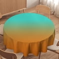 thumbnail image 4 of Round Table Cloth Modern Turquoise Orange Gradient Tablecloths Washable Table Cover for Kitchen Dinning Party Tabletop Modern Decoration,70inch, 4 of 8