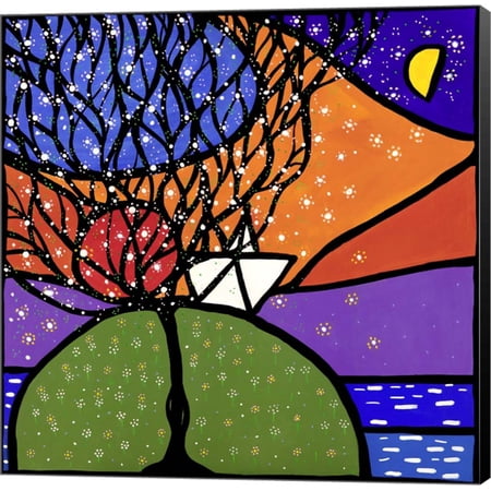 La Piccola Barca sulla Collina by Wallas, Canvas Wall Art