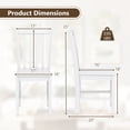thumbnail image 4 of Giantex Wooden Dining Chairs Set of 2, Dinette Furniture Set w/Slatted Tilted Backrest, Kitchen Chairs , White, 4 of 8