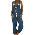 thumbnail image 2 of Patlollav Womens Plus Size Clearance Sleeveless Overalls Suspenders with Pockets Jumpsuit, 2 of 6