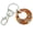 Gold/Red, variant on Murano Glass Colors Round Keychain
